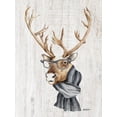 thumbnail image 2 of Talent, Kelley 12x14 Black Ornate Wood Framed with Double Matting Museum Art Print Titled - Hipster Reindeer, 2 of 4