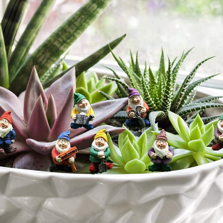 30Pcs Mini Garden Gnome Figurines Resin Crafts For Fairy