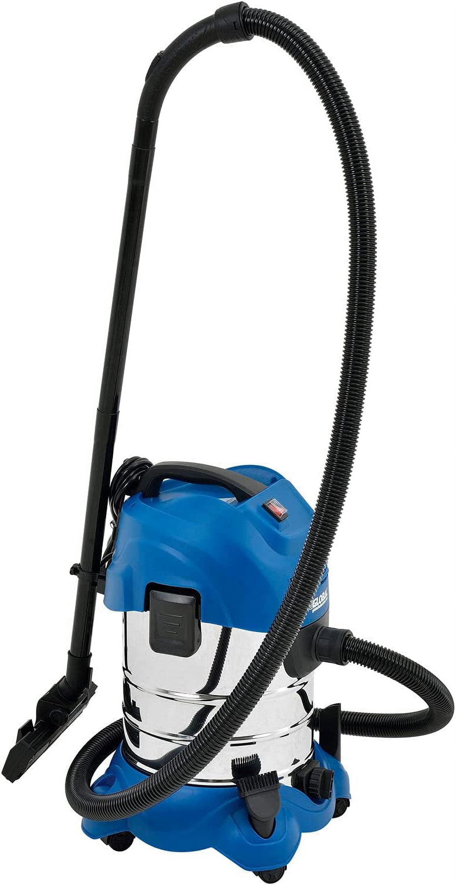 Global Industrial Wet Dry Vacuum, 6.6 Gallon, Stainless Steel