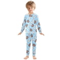 thumbnail image 3 of joogoo Baseball Gloves 2 Piece Long Sleeve Tee and Pants Cotton Pajama Set 4T, 3 of 7