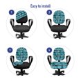 thumbnail image 4 of Grunge Office Chair Slipcover, Contemporary Art Inspiration with Dots in Cold Colors Freezing Cool Winter Ice, Protective Stretch Decorative Fabric Cover, Standard Size, Pale Blue Grey, by Ambesonne, 4 of 5