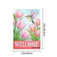 thumbnail image 4 of Amhnf Welcome Hummingbird And Tulips Garden Flag For Home Outdoor Garden Yard Decor 12x18 inch, 4 of 5
