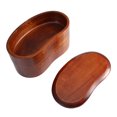 thumbnail image 3 of Fiambrera de madera de dos niveles para almacenar alimentos de forma ecológica para la escuela y los picnics, 3 of 8