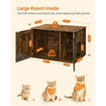 thumbnail image 3 of Hidden Cat Litter Box Enclosure Furniture Large Multi-Functional Cat Litter Box Washroom with Removable Divider Brown, 3 of 10