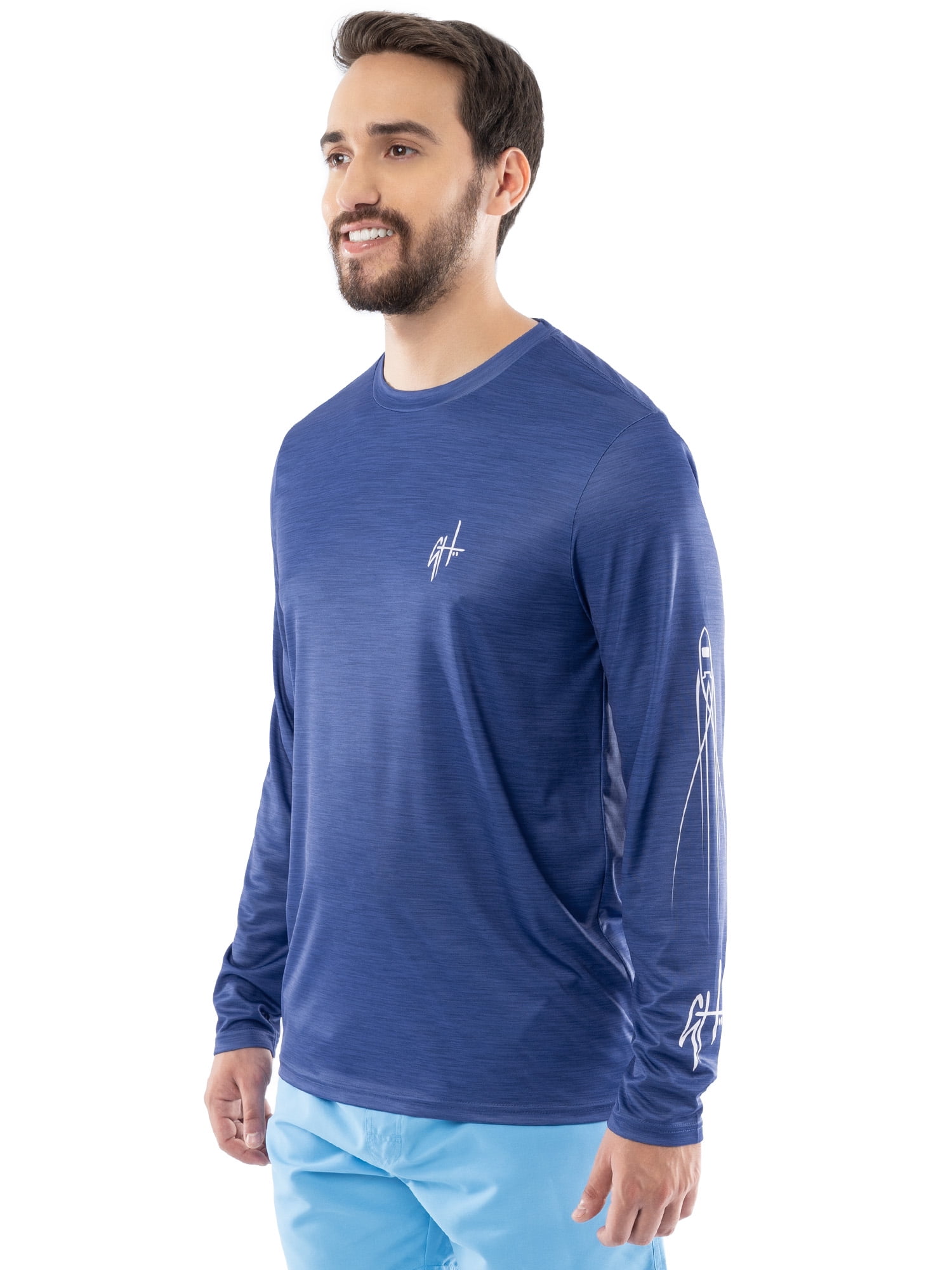 GH BY GUY HARVEY Men's Performance Long Sleeve Fishing Shirt, Sizes:S-3XL