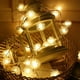 thumbnail image 1 of Guirnalda de luces LED navideñas | Funciona con pilas (2 pilas AA) | Luces solares de plástico blanco | Decoración para interiores y exteriores, bodas y dormitorios | Brillo amarillo cálido y, 1 of 6