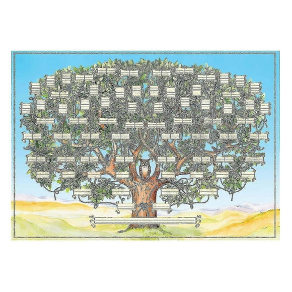 dfrg Family Tree Diagram Canvas Wall Decor 40cm x 60cm Personal History