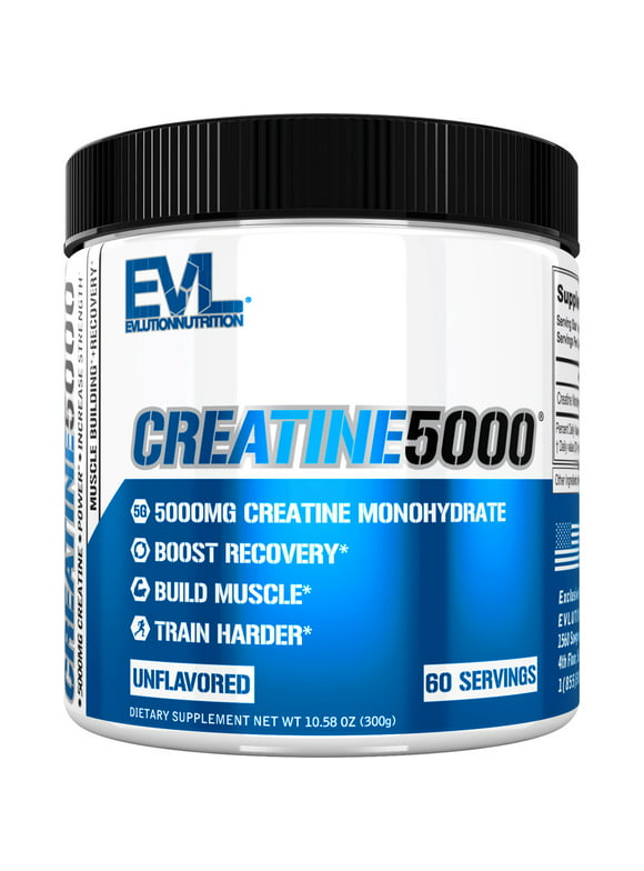Creatine Monohydrate Powder 5000mg Unflavored 60 Servings - Creatine Supplement to Boost Recovery & Build Muscle