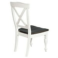 thumbnail image 2 of Orso Dining Side Chair Set of 2- Crossback- Brown Wood Seat- White, 2 of 7