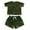 outfits 109#Green, variant on Girls' Toddler Kids Baby 2 Piece Tracksuit Summer Outfits Solid Color Short Sleeve T Shirt with Drawstring Waist Shorts Clothing Sets,Pink,Size 3 Y-4 Y