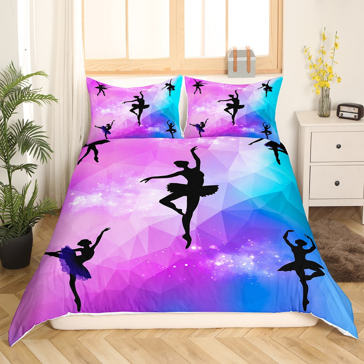 YST Ballet Bedding Sets Twin for Girls Dance Princess Comforter