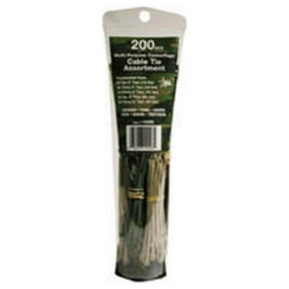 Gardner Bender 10096 Assortiment de Attaches de Câble, Noir, Beige, Olive, 4, 8 Po L