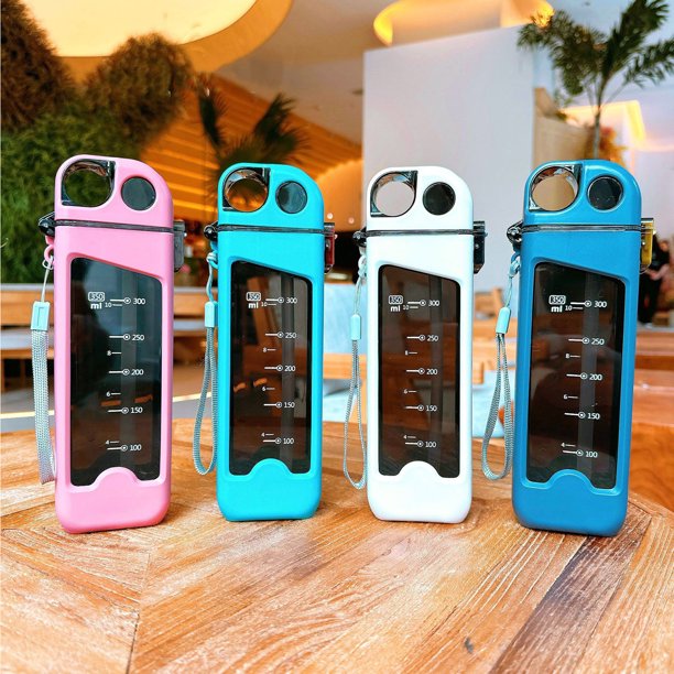 onlyliua ¡ Ofertas Del Día Liquidación Prime! Vaso de Plástico de Moda, Deportivo, Moderno, con Personalidad, Taza de Paja, para Parejas, Portátil, de Alto Valor, para Fitness, con Báscula
