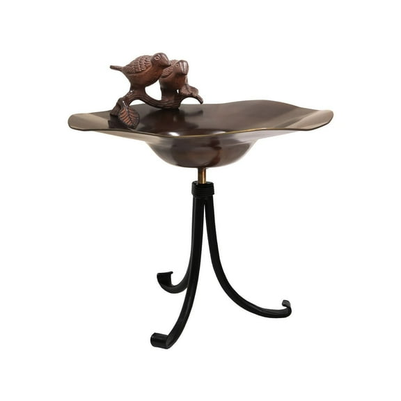 Achla Antique Birds Birdbath With Tall Tripod Stand