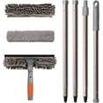thumbnail image 1 of .in / cm Window Cleaning Tools, Window Squeegee in Double-Sided Professional Cleaner Window Washing Kit with Extension Pole (), 1 of 6