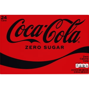 Coca-Cola Zero Sugar Cola, 12 fl oz Cans, 24 Pack