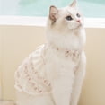thumbnail image 5 of huayou Cute Breathable Pet Harness Dress, Soft Cozy Striped Lace Trim with D Ring for Dogs Cats Daily Use, 5 of 8