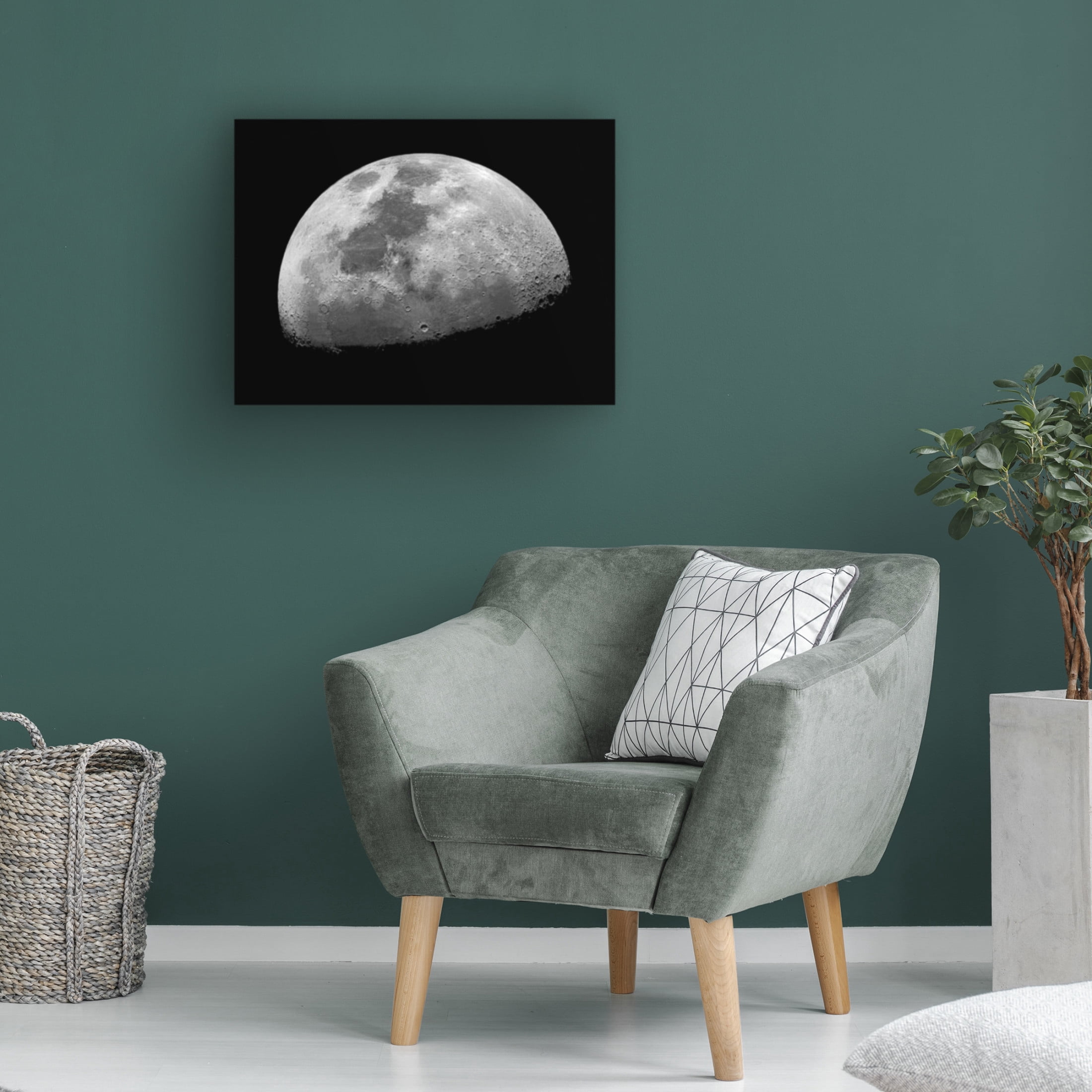 Trademark Fine Art Mainak Chakraborty Oh Look At The Moon, Shes Shining Up There Canvas Wall Art