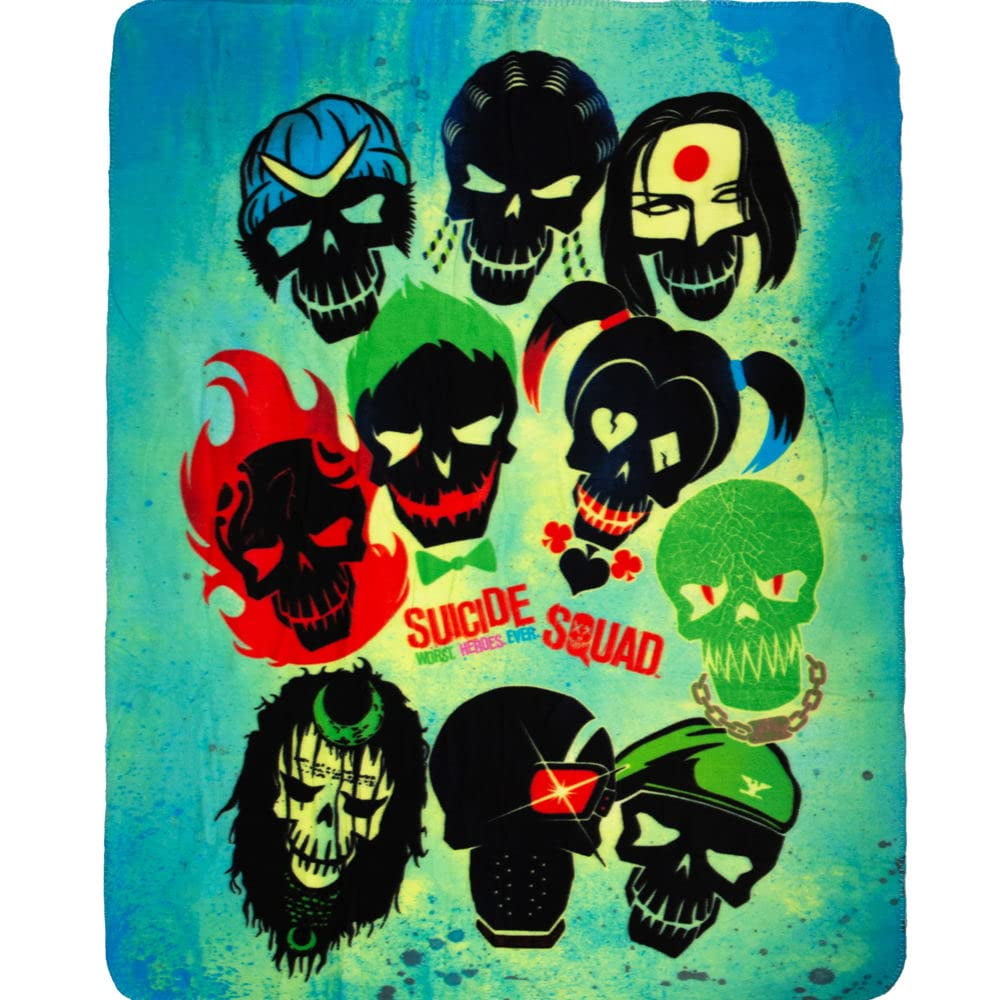 DC Comics Suicide Squad Fleece Throw Blanket 50" x 60" Harley Quinn