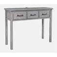 thumbnail image 3 of Jofran North Coast 42" Washed Finish Three Drawer USB Charging Sofa Table, 3 of 10