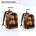 thumbnail image 2 of Disketp Vintage Family History Book print Canvas Backpack Lightweight Travel Daypack Student Rucksack Laptop Backpack-Medium, 2 of 5