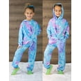 thumbnail image 6 of Oudiya Girls 2 Piece Tie Dye Sweatsuit Clothing Set Twist Front Hooded Sweatshirt and Sweatpants with Pockets, 5-6Y, 6 of 7