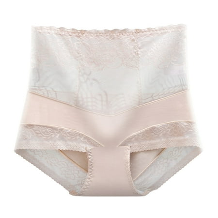 

Women s Sexy Lace Panties Stretch High Waisted Tummy Control Underwear Briefs For Women Girls L Skin Color
