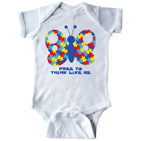

Inktastic Autism Butterfly Gift Baby Boy or Baby Girl Bodysuit