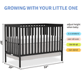 thumbnail image 5 of Goldzone 5-in-1 Convertible Crib, Non-Toxic Finishes, Black, 5 of 10