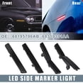 thumbnail image 2 of Front Rear LED Side Marker Light 68195796AB for Dodge Challenger Black Lens Amber Red LED Light 2 Pair, 2 of 6