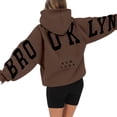 thumbnail image 2 of snowsong Sweat à Capuche Graphique, 2024 Sweat à Capuche Décontracté Imprimé Confortable Chaud Col Rond Manches Longues, Essentiel, Grande Taille, Vêtements d'Hiver, (Liquidation) Café L, 2 of 4