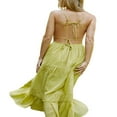 thumbnail image 4 of Robes Longues d'Été pour Femmes à Bretelles Spaghetti, Dos Nu, Robe Maxi à Étages, 4 of 6