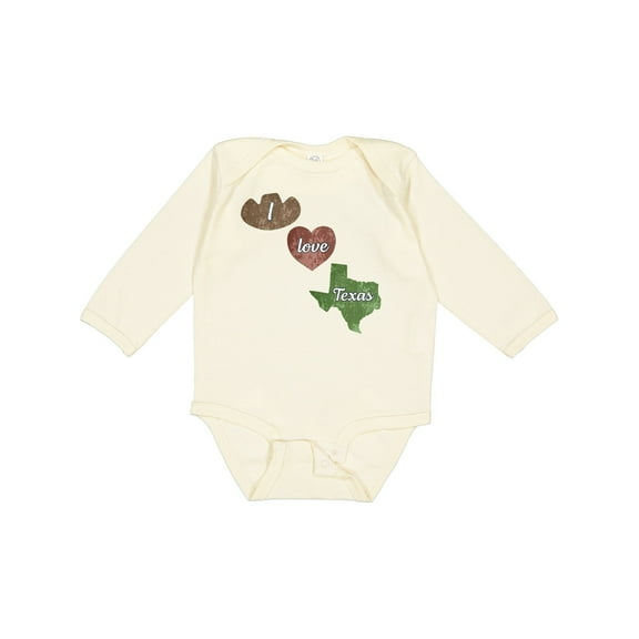 Inktastic I Love Texas Boys or Girls Long Sleeve Baby Bodysuit