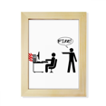 thumbnail image 1 of Fire Computer Work Desk Art Deco Fashion Desktop Adorn Photo Frame Display Art Painting Wooden, 1 of 3