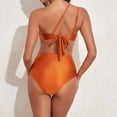 thumbnail image 4 of WREESH Womens Sarong Swimsuit Set Bikini Sets Beach Cover Up Wrap Skirt Vintage Printed 3Pc Swimwear Conservative Swimwear Printed Beach Skirt Set Bathing Suit Orange, 4 of 8