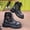 Black, variant on Women's Summer Mesh Ankle Boots Hollow Out Lace up Platform Martin Boots Low Heel Breathable Cool Combat Boots Fashion Casual White 9.5(43)