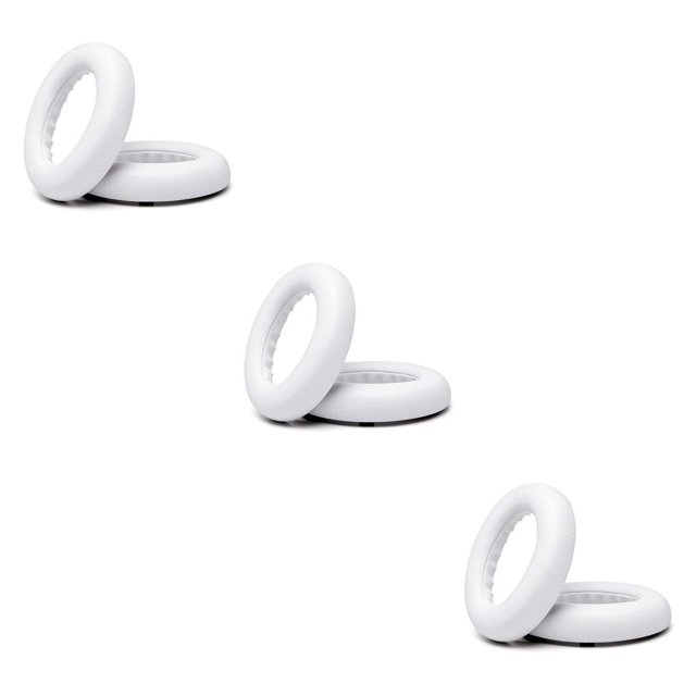 Kearding 1 par de almohadillas para los oídos Cojín Espuma Cuero Auriculares Orejeras Cubiertas Almohadillas para los oídos Blanco Type1 NO1
