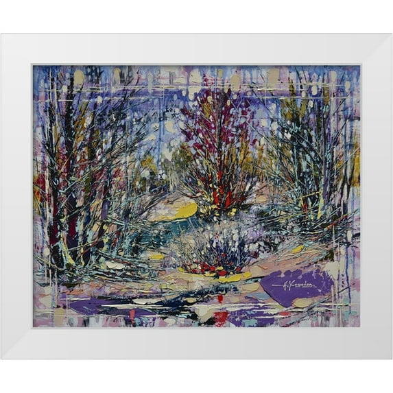 Chodyukov, Aleksander 24x20 White Modern Wood Framed Museum Art Print Titled - Winter Mood I