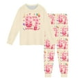 thumbnail image 4 of Tiweut Outfits for Kid Unisex 67 Doodle Print Pajama 2Pcs Sleepwear Tops and Pant Suit Set, 4 of 4