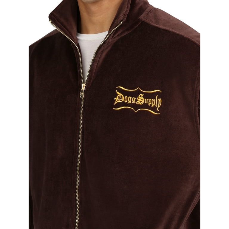 Dogg Supply Men's & Big Men's Velour Jacket with Pockets Dogg Supply Men's & Big Men's Velour Jacket with Pockets