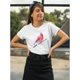 thumbnail image 2 of Beautiful Red Watercolor Bird T-Shirt Women -Image by Shutterstock, Female Small, 2 of 4
