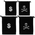 thumbnail image 1 of 4 bolsas de monedas de tesoro pirata para Halloween, bolsas de monedas doradas, 1 of 7