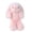 A003- Pink, variant on Bunny Plush Toy, Beige Faux Rabbit Fur, 21.7 Inch 1 Pack, Soft Cuddly Stuffed Toy for Kids Snuggle