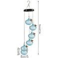 thumbnail image 5 of Comedero para colibríes Campanas de viento | Comedero para pájaros colgante de vidrio con gancho | Decoración decorativa de jardín al aire libre, patio, patio | Colorido, fácil de limpiar | Pantalla, 5 of 5