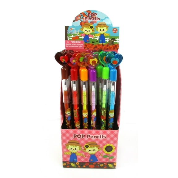 Tinymills 24 Pcs Multi-Point Pencils for Kids, Fall Harvest Party Favors, Thanksgiving Goodie Bags, Stocking Stuffers