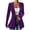 Purple, variant on AHTJRT Velour Jackets for Women Dressy Business Casual One Button Open Front Cardigans Long Sleeve Tuxedo Jackets Light Blue XL
