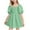 Green, variant on XUNKUSGA Girls Summer Dresses Puff Sleeve Smocked Midi Dress Kids Square Neck A Line Flowy Sundresses 3-13 Years