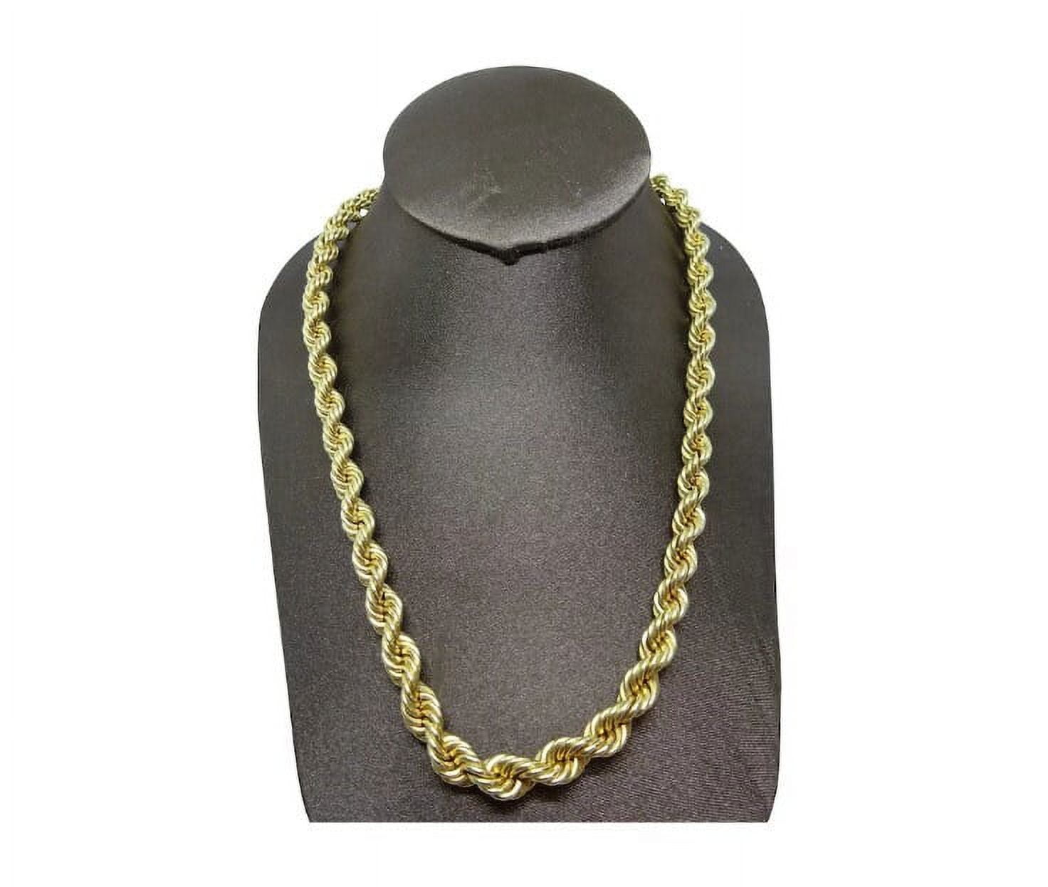 10K Real Yellow Gold 6mm Necklace Gold Rope Chain