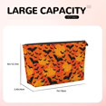 thumbnail image 4 of Toiletry Bag, pumpkins bats halloween Leather Waterproof Travel Makeup Cosmetic Bag Organizer, Large Capacity Toiletry Bag for Travel Size Toiletries, Skin Care Bag for Women, 4 of 8