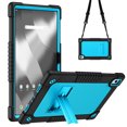 thumbnail image 2 of FIEWESEY For Walmart Onn 12.1 inch Tablet Pro 2024 Model Case/Onn 12.1 inch Tablet Pro(100146663) Soft Silicone Case Kids Friendly with Shoulder Strap Stand for Onn 12.1" Tablet Pro 2024 - BlackBlue, 2 of 8